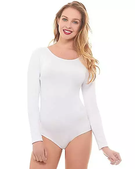 Long Sleeve White Bodysuit 1 Long Sleeve White Bodysuit