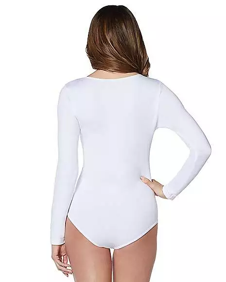 Long Sleeve White Bodysuit 3 Long Sleeve White Bodysuit - Image 3