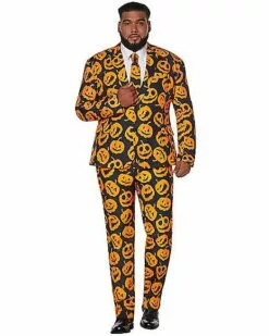 Adult Jack-O-Lantern Plus Size Suit