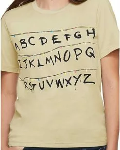 Adult Alphabet Wall T Shirt - Stranger Things 7 Adult Alphabet Wall T Shirt - Stranger Things -Cosplay Shop 01381979 c