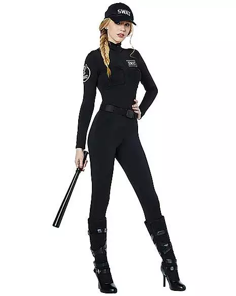 Adult SWAT Catsuit Costume 1 Adult SWAT Catsuit Costume