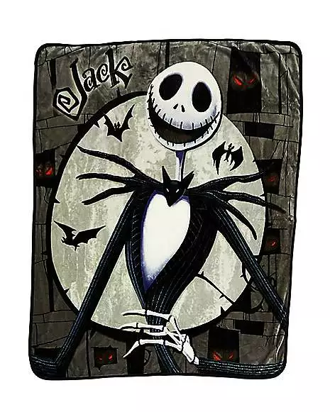 Jack And Sally Reversible Fleece Blanket - The Nightmare Before Christ 1 Jack And Sally Reversible Fleece Blanket - The Nightmare Before Christ