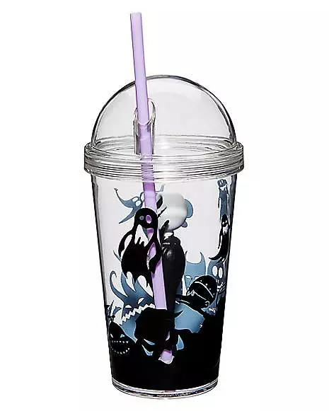 Jack Skellington Cup With Straw - Nightmare Before Christmas 2 Jack Skellington Cup With Straw - Nightmare Before Christmas - Image 2