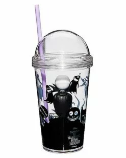 Jack Skellington Cup With Straw - Nightmare Before Christmas 6 Jack Skellington Cup With Straw - Nightmare Before Christmas -Cosplay Shop 01423375 c