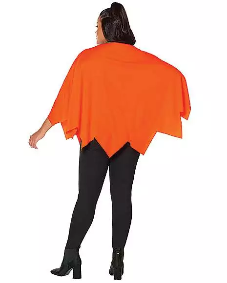Adult Pumpkin Poncho 2 Adult Pumpkin Poncho - Image 2