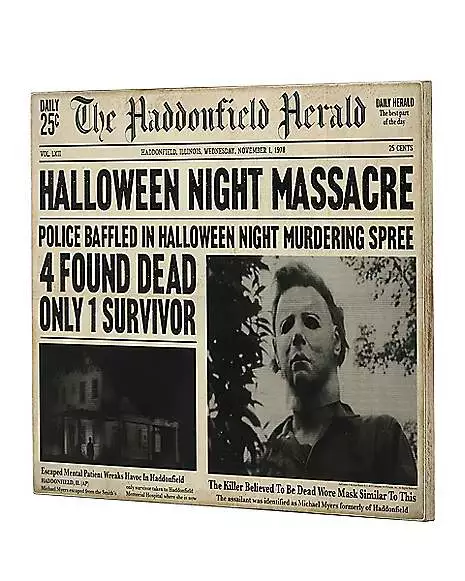 Michael Myers Haddonfield Herald Sign - Halloween 3 Michael Myers Haddonfield Herald Sign - Halloween - Image 3