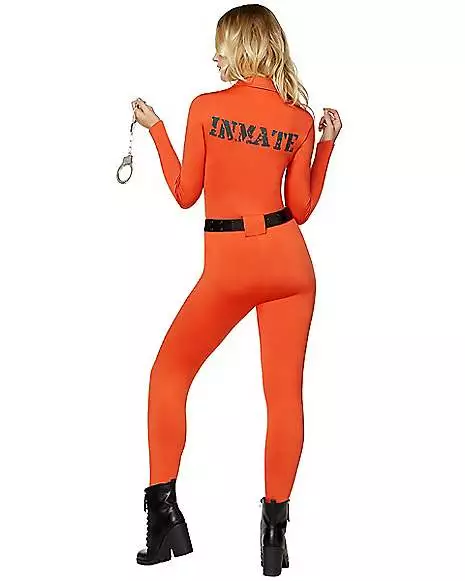 Adult Prisoner Catsuit Costume 2 Adult Prisoner Catsuit Costume - Image 2