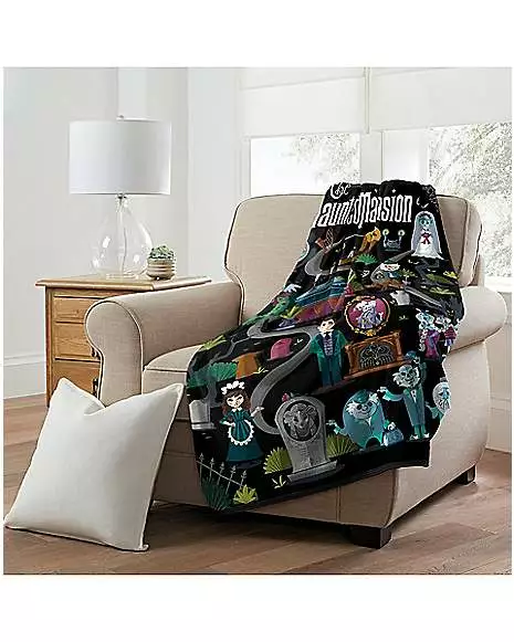 The Haunted Mansion Map Fleece Blanket - Disney 2 The Haunted Mansion Map Fleece Blanket - Disney - Image 2