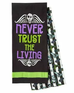 Never Trust The Living Dishtowels 2 Pack - Beetlejuice
