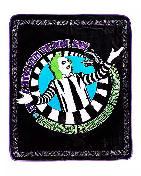 Reversible Beetlejuice Fleece Blanket 1 Reversible Beetlejuice Fleece Blanket