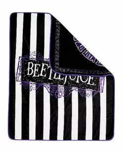 Reversible Beetlejuice Fleece Blanket 8 Reversible Beetlejuice Fleece Blanket -Cosplay Shop 01488022 d