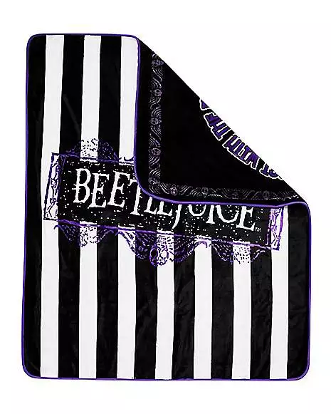 Reversible Beetlejuice Fleece Blanket 4 Reversible Beetlejuice Fleece Blanket - Image 4