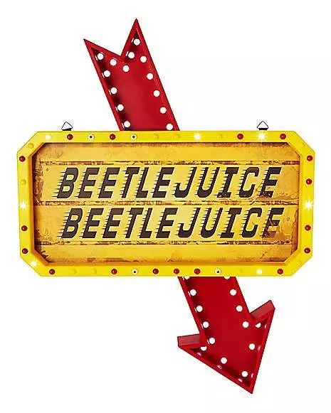 Light-Up LED Hanging Marquee Beetlejuice Sign 2 Light-Up LED Hanging Marquee Beetlejuice Sign - Image 2