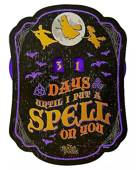Hocus Pocus Halloween Countdown Sign - Disney 1 Hocus Pocus Halloween Countdown Sign - Disney