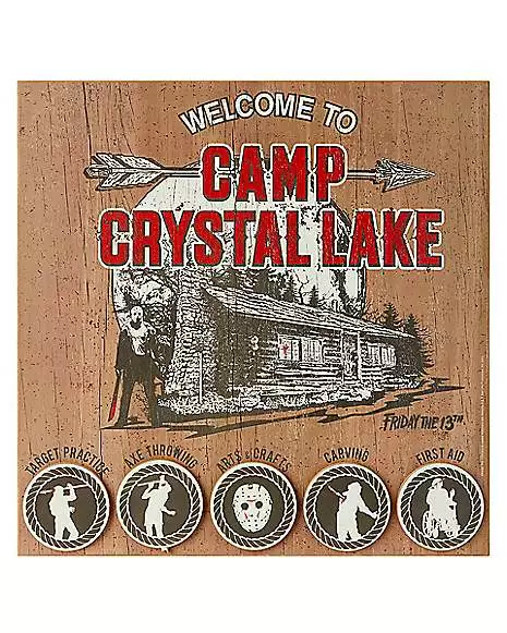 Camp Crystal Lake Activities Sign - Friday The 13th 1 Camp Crystal Lake Activities Sign - Friday The 13th