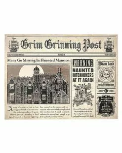 Newspaper Sign - Haunted Mansion