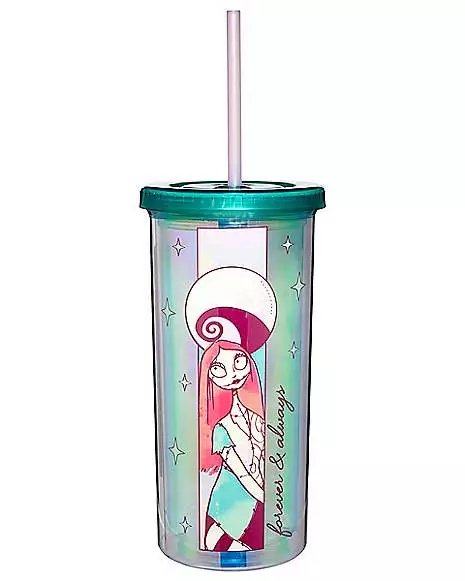 Iridescent Jack And Sally Cup With Straw 20 Oz. - The Nightmare Before 2 Iridescent Jack And Sally Cup With Straw 20 Oz. - The Nightmare Before - Image 2