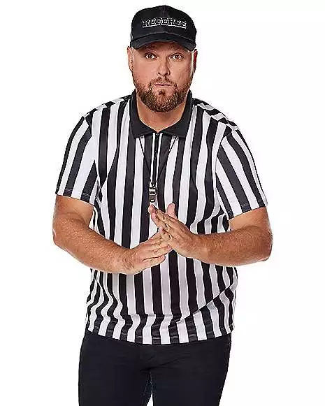 Adult Referee Plus Size Costume Kit 1 Adult Referee Plus Size Costume Kit