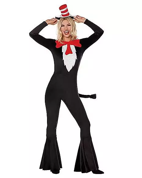 Adult Cat In The Hat Bell Bottom Costume - Dr. Seuss 1 Adult Cat In The Hat Bell Bottom Costume - Dr. Seuss