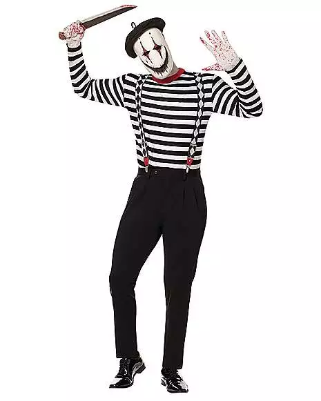 Adult Creepy Mime Costume 1 Adult Creepy Mime Costume
