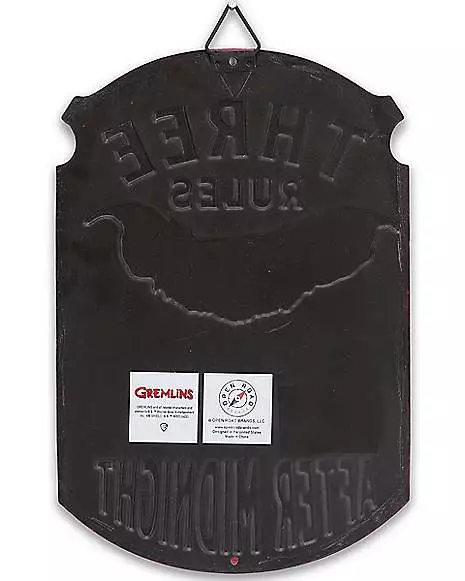 Three Rules Gizmo Sign - Gremlins 3 Three Rules Gizmo Sign - Gremlins - Image 3