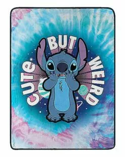Cute But Weird Stitch Fleece Blanket - Lilo & Stitch