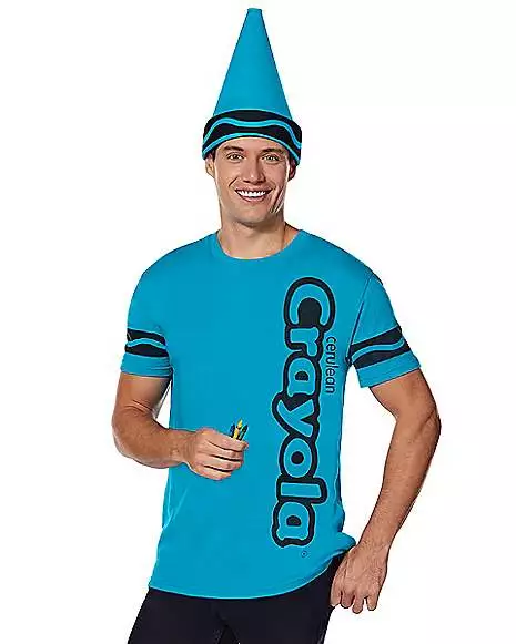Adult Cerulean Crayon Costume Kit - Crayola 1 Adult Cerulean Crayon Costume Kit - Crayola