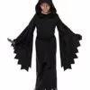 Kids Hooded Black Robe Costume