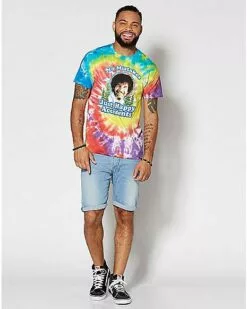 Happy Accidents Tie Dye Bob Ross T Shirt -Cosplay Shop 03211547 c
