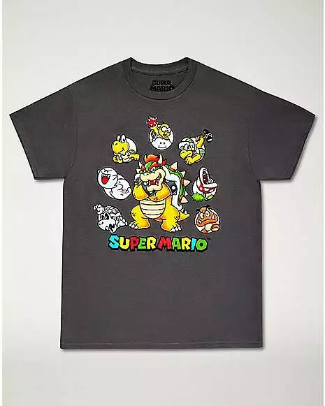 Super Mario Bowser And Friends T Shirt- Nintendo 1 Super Mario Bowser And Friends T Shirt- Nintendo